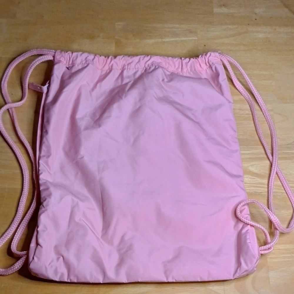 Adidas Pink Trefoil Cinch Backpack With Side Zippered Pocket - Picture 2 of 6